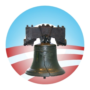 [Pennsylvania Liberty Bell Button Art.]